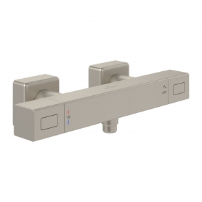 Villeroy & Boch Universal Thermostatic Square Bar Shower Valve - Brushed Nickel Matt