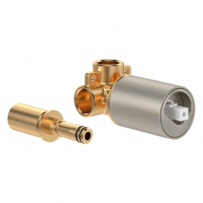 Villeroy & Boch Universal Concealed Installation Unit for Wall Mounted Basin Mixer and Spout Set - Brushed Nickel Matt