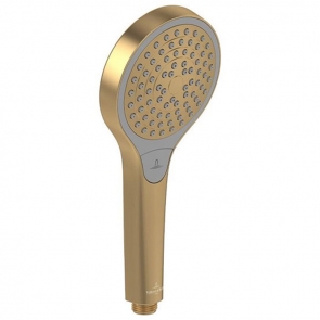 Villeroy & Boch Verve Three Function Round Shower Handset - Brushed Gold