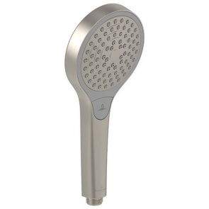Villeroy & Boch Verve Three Function Round Shower Handset - Brushed Nickel Matt