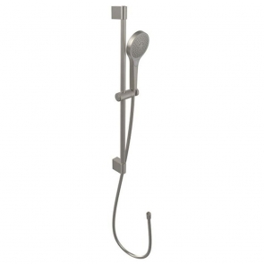 Villeroy & Boch Verve Slider Rail Shower Kit with Three Function Handset - Brushed Nickel Matt