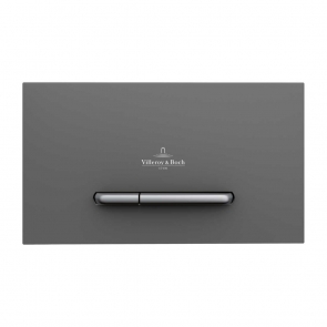 Villeroy & Boch ViConnect Angular Dual Button Toilet Flush Plate - Anthracite Matt | Product Image