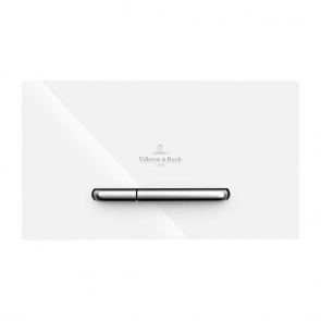 Villeroy & Boch ViConnect Angular Dual Button Toilet Flush Plate - White Matt | Product Image