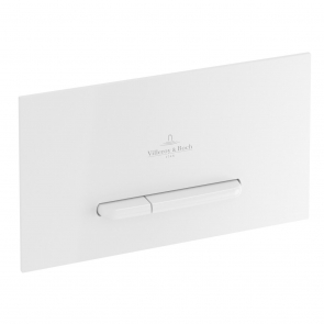 Villeroy & Boch ViConnect Angular Dual Button Toilet Flush Plate - White