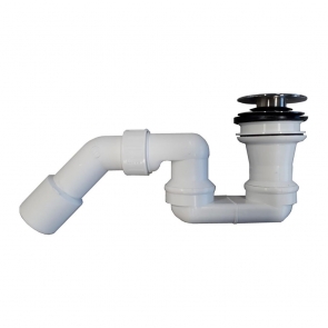 Villeroy & Boch Push to Open Bath Waste/Valve without Overflow - Chrome