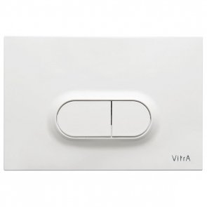 Vitra Loop O Mechanical Dual Flush Plate - Gloss White