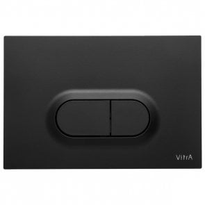 Vitra Loop O Mechanical Dual Flush Plate - Matt Black