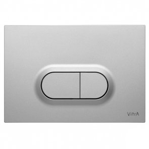 Vitra Loop O Mechanical Dual Flush Plate - Matt Chrome