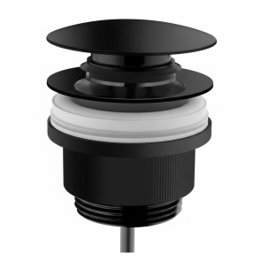 Vitra Origin Basin Waste Set Universal Push Open - Matt Black | Product Image