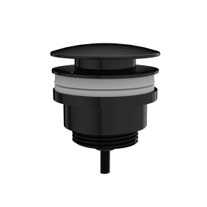 Vitra Origin Basin Waste Set Universal Push Open - Gloss Black | Product Image