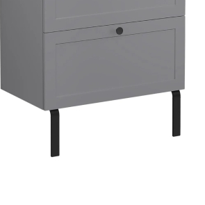 VitrA Root Flat Leg Set - Matt Black | Product Image