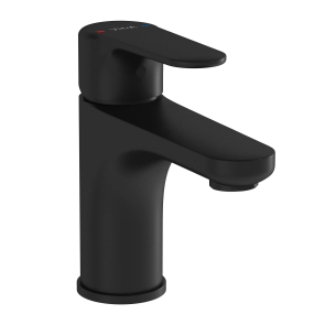 Vitra Root Round Compact Basin Mixer Tap - Matt Black | Product Image
