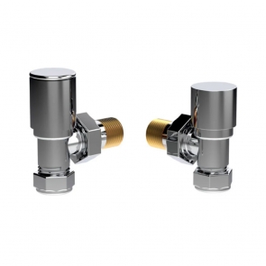 Vogue Arne Angled Radiator Valves Pair 15mm - Chrome | Product Image