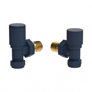 Vogue Arne Angled Radiator Valves Pair 15mm - Steel Blue | Product Image