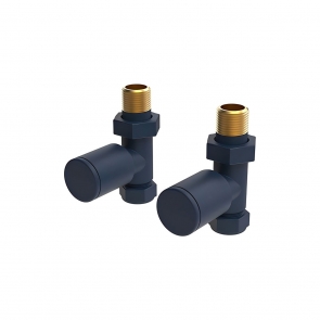 Vogue Arne Straight Radiator Valves Pair 15mm - Steel Blue | Product Image