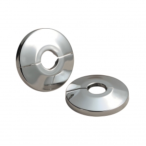 Vogue Round 15mm Internal Diameter Hinged Cover Plates - Chrome | Product Image