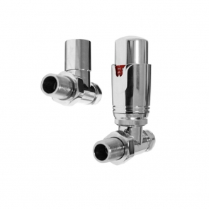 Vogue Arne TRV Straight Radiator Valve and LockShield - Chrome | Product Image