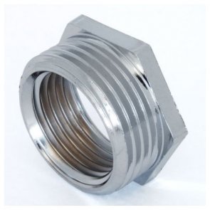 West Microbore Reducer, 28mm x 28mm - Chrome