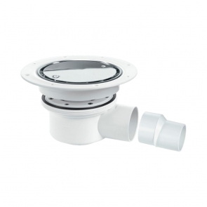 Wetroom Innovations McAlpine TSG Vinyl Floor Waste with Horizontal Outlet - Polished Stainless