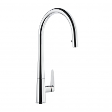 Abode Coniq R Single Lever Pull Out Kitchen Sink Mixer Tap - Chrome