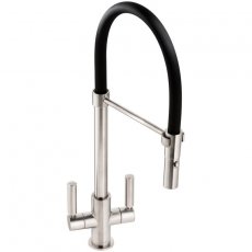 Abode Globe Professional Pull Out Kitchen Sink Mixer Tap - Brushed Nickel