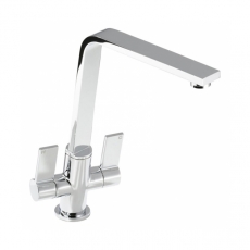 Abode Linear Flair Monobloc Dual Lever Kitchen Sink Mixer Tap - Chrome