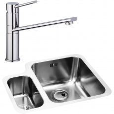 Abode Matrix 1.5 RH Bowl Kitchen Sink with Specto Sink Tap 572mm L x 450mm W - Stainless Steel