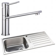 Abode Neron 1.0 Bowl Inset Kitchen Sink with Specto Sink Tap 1000mm L x 500mm W - Stainless Steel