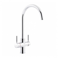 Abode Prostream 3 IN 1 Swan Spout Monobloc Kitchen Sink Mixer Tap - Chrome
