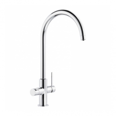 Abode Prothia 3 IN 1 Swan Spout Slimline Monobloc Kitchen Sink Mixer Tap - Chrome