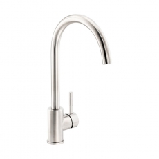 Abode Sway Single Lever Kitchen Sink Mixer Tap - Stainless Steel