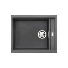 Abode Syncronist Large 1.25 Bowl Inset/Undermount kitchen Sink 555mm L x 460mm W - Metallic Grey