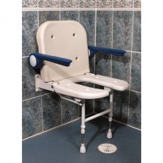 AKW 4000 Series Standard Fold Up Horseshoe Seat and Grey Arms