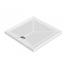 AKW Braddan Square Shower Tray with Gravity Waste 900mm x 900mm