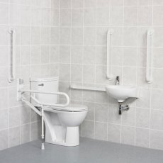 AKW Standard Doc M Pack with Close Coupled Disabled Toilet - White