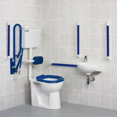 AKW Standard Doc M Pack with Low Level Disabled Toilet - Blue