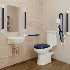 AKW Standard Close Coupled Doc M Pack Disabled Toilet with TMV3 Mixer Tap