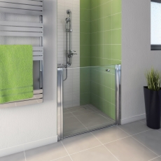 AKW Larenco Alcove Half Height Shower Door 820mm Wide - Non Handed