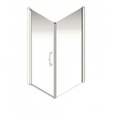 AKW Larenco Corner Full Height Hinged Shower Door with Side Panel 900mm x 800mm