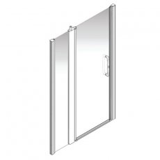 AKW Larenco Alcove Full Height Extended Shower Door 1300mm Wide - Non Handed