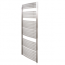 AKW LST Curved Heated Towel Rail 1200mm H x 500mm W - Chrome