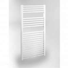 AKW LST Curved Heated Towel Rail 800mm H x 500mm W - White