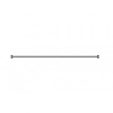 AKW Straight Shower Curtain Rail Including Fittings 1900mm Wide - Grey
