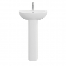 AKW Navlin Basin with Full Pedestal 500mm Wide - 1 Tap Hole