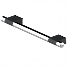 AKW Onyx Duo Straight Grab Rail 450mm Length - Black/Chrome