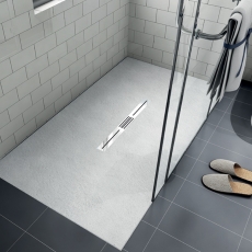 AKW Onyx Linea 26mm Stone Effect Rectangular Shower Tray