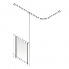 AKW Option H 750 Shower Screen 700mm Wide - Right Handed