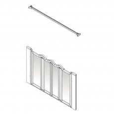 AKW Option N 900 Shower Screen 1600mm Wide - Non Handed