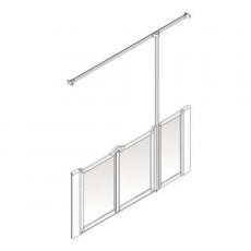 AKW Option U 900 Shower Screen 1420mm Wide - Right Handed