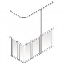 AKW Option X 750 Shower Screen 2000mm x 1500mm - Right Handed